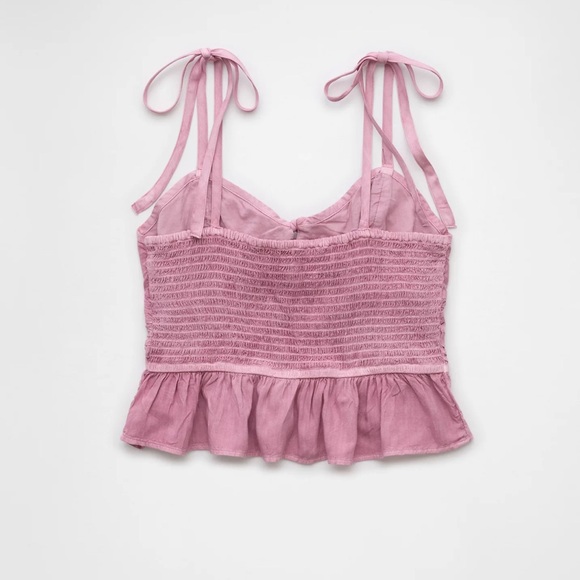 New with Tags American Eagle Outfitters AE Corset Peplum Top in Purple - Picture 4 of 9